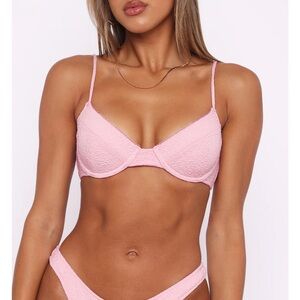 NWT White Fox Boutique Island in the Sun Bikini Top in Baby Pink